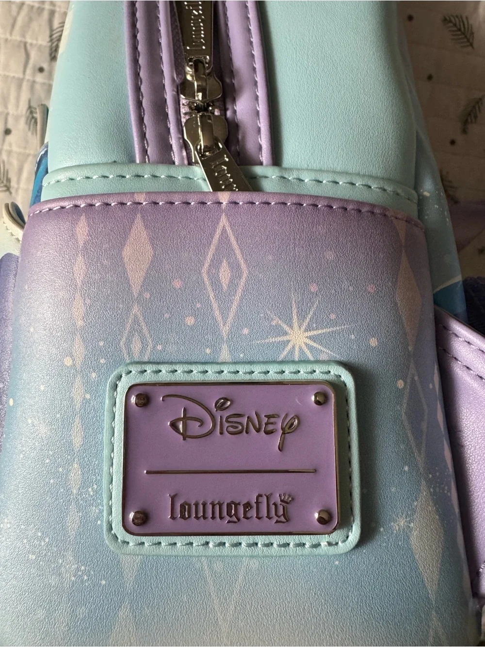 Disney Frozen Blue & Lavender Olaf Mini Backpack with Matching Wallet